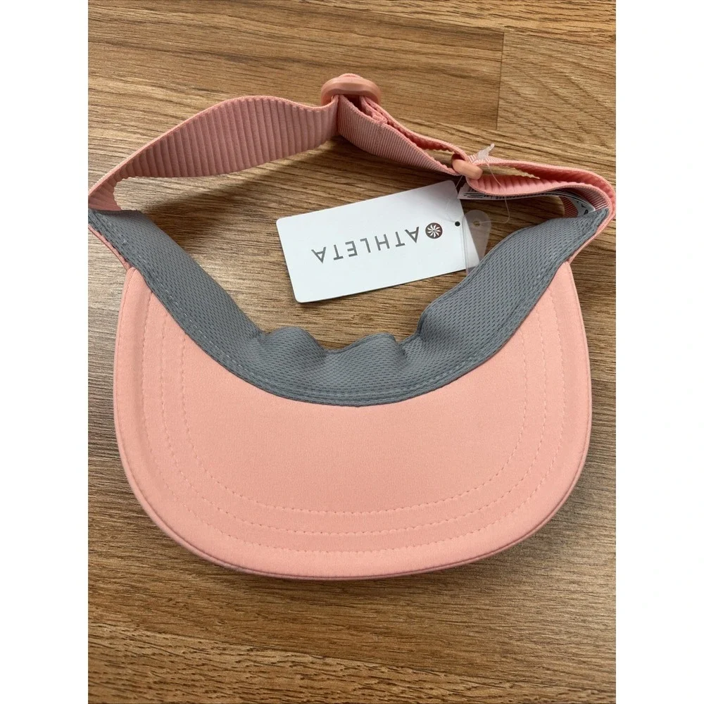 Athleta Ribbed Visor‎ Hat, Peach, Women's One Size, NEW